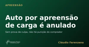 Auto de infração por apreensão de carga de pescado anulado por falta de nexo