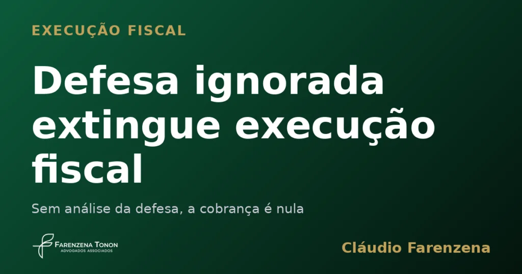 Capa do artigo sobre execução fiscal de multa ambiental extinta por defesa não analisada