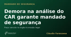 Mandado de seguranca por demora na analise do Cadastro Ambiental Rural
