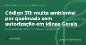 Capa: código 311 do Decreto 47.383/2018, multa ambiental por queimada sem autorização em Minas Gerais