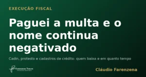 Capa: nome negativado após pagar multa ambiental